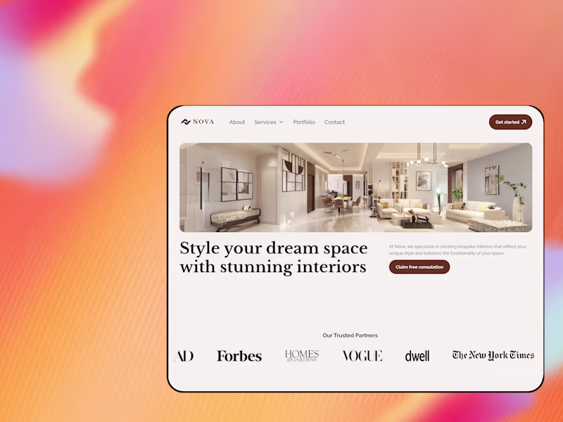 Cover image for Creative Interior Design Website