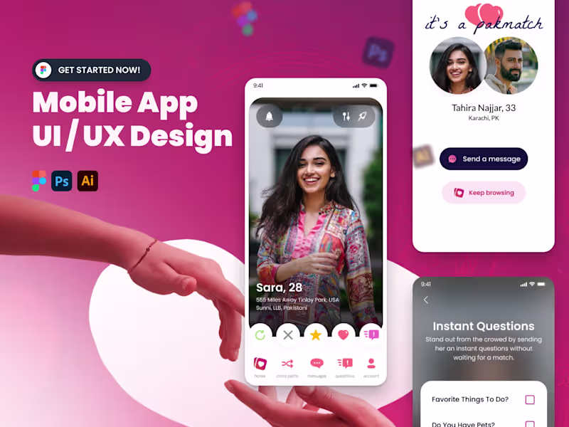 Cover image for UI/UX Design for PakPair Matrimonial Platform