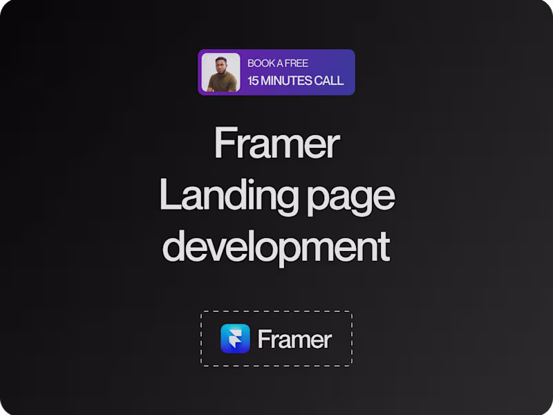 Cover image for Framer landing page development