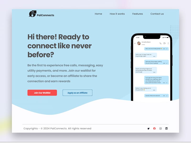 Cover image for PlaConnects – Waitlist Landing Page: Design & Development