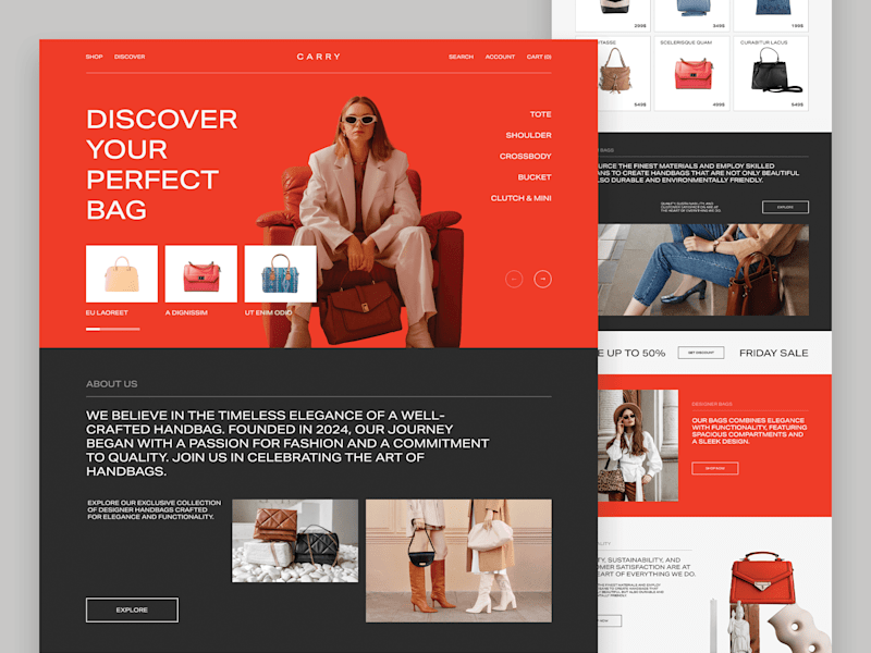 Cover image for CARRY : E-commerce Website for Women's Handbags