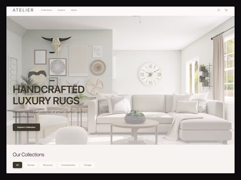 Cover image for Atelier - Luxury Rugs E-commerce created w/ Magic Path
