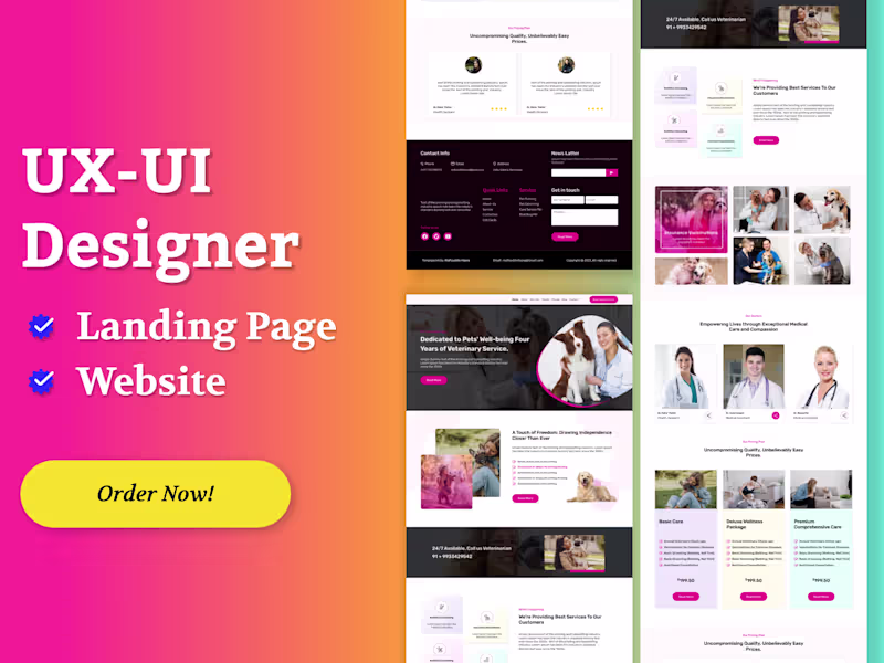 Cover image for New E-commerce & Business Website UX-UI Design