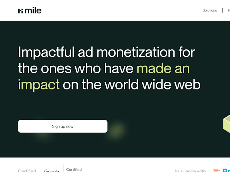 Cover image for Mile - Rethinking Ad Tech for Digital Publishers