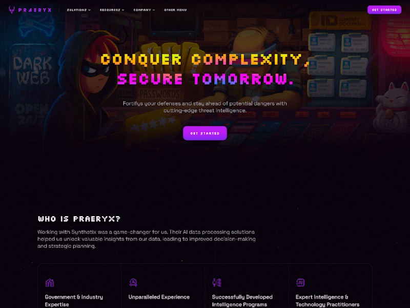 Cover image for Praeryx — Custom Ghost Theme for a Cyber Intelligence website