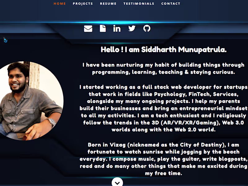 Cover image for Portfolio Website