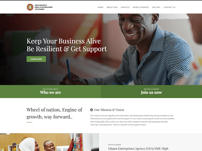 Cover image for Website Development for ASSI Ghana