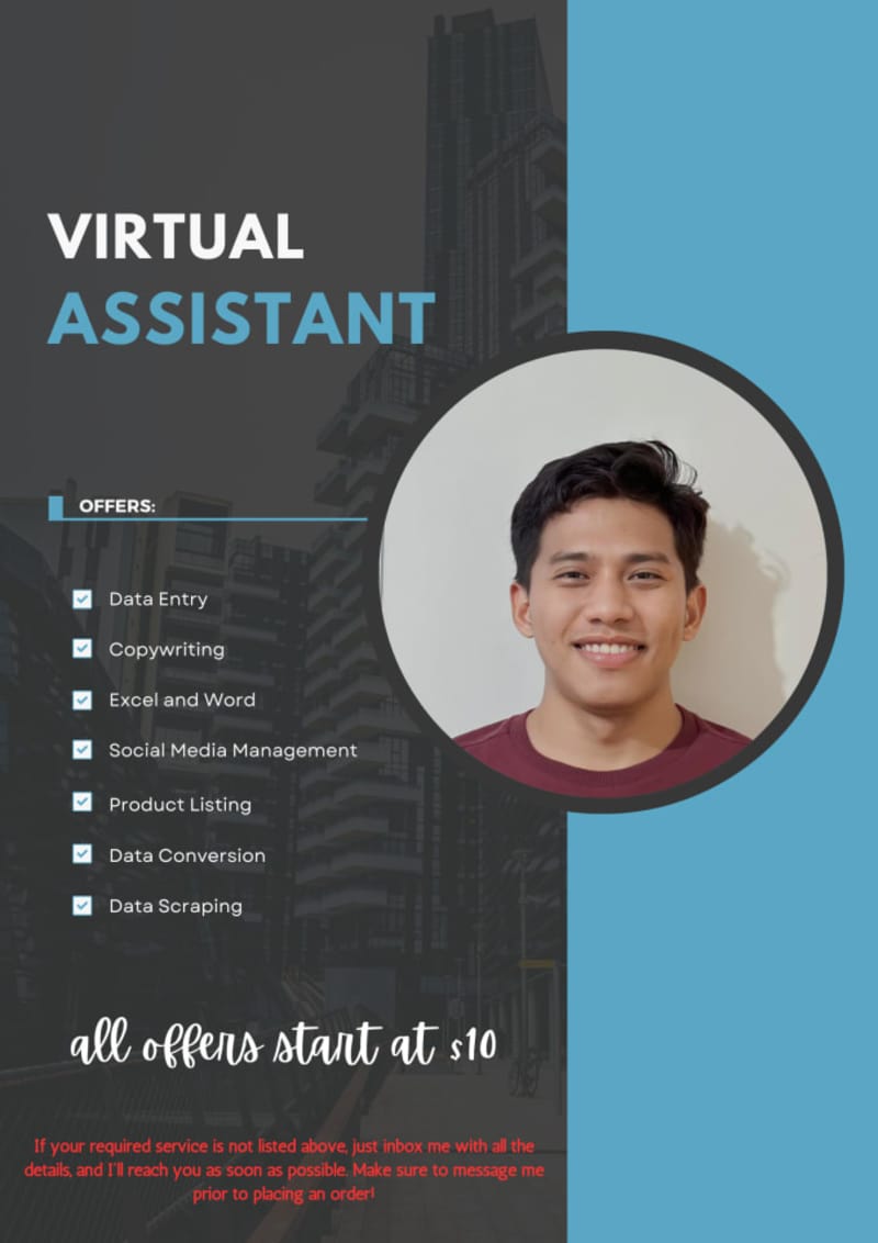 Cover image for I will be your virtual assistant for data entry and file conver…