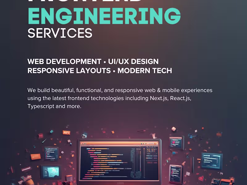 Cover image for Frontend Engineer - I craft high-converting Websites & Mobiles