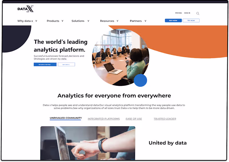 Cover image for Data X website