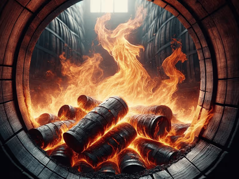 Cover image for The Science of Charring Whiskey Barrels - A TikTok Revelation
