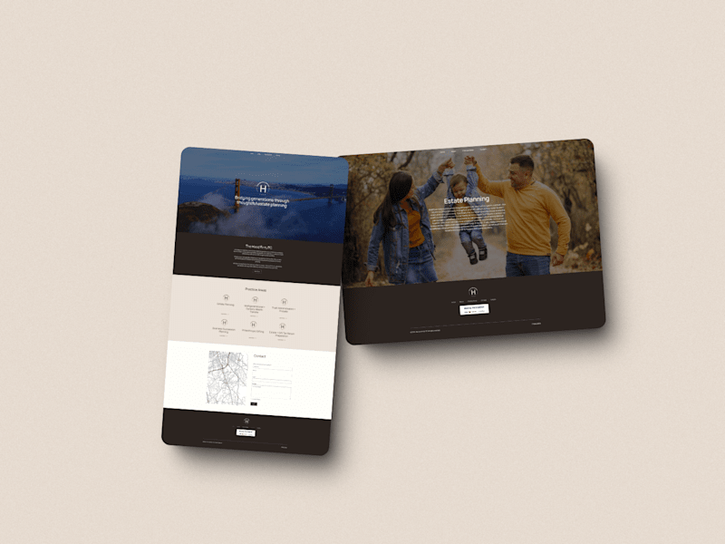 Cover image for Website for The Hood Firm with modern branding