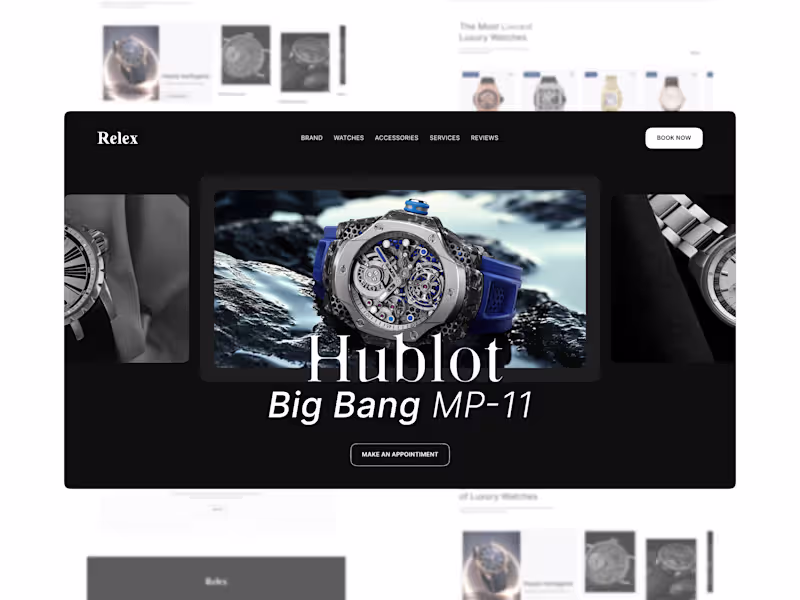 Cover image for Relex Horology: Luxury E-commerce UX Design