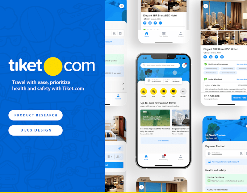 Cover image for UI/UX | Tiket.com - Prioritize health & safety travel