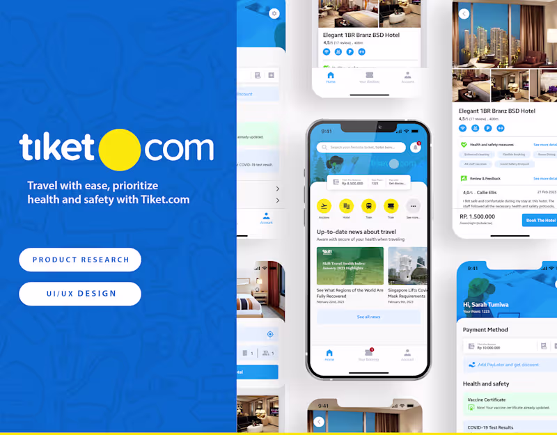 Cover image for UI/UX | Tiket.com - Prioritize health & safety travel