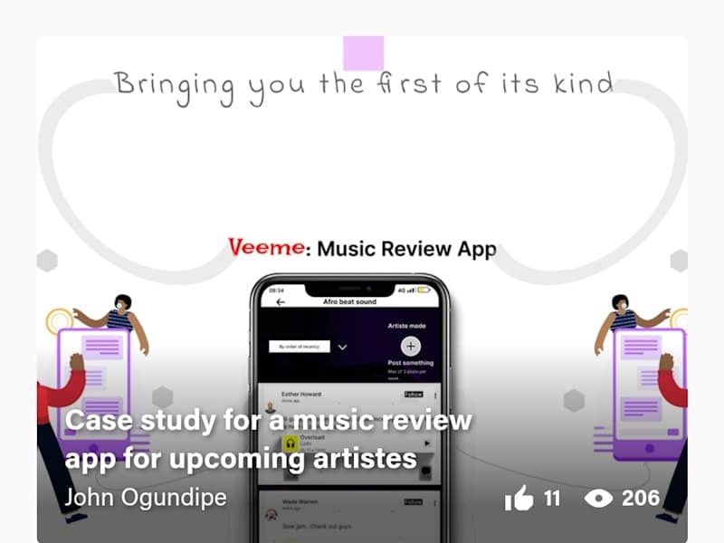 Cover image for Case study of a music review app