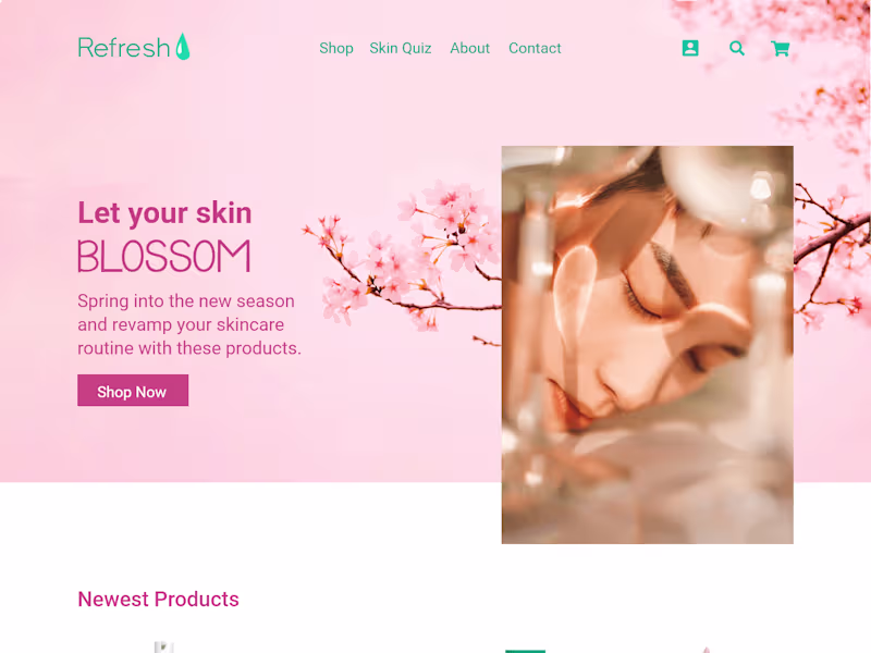 Cover image for Beauty Website (Homepage)