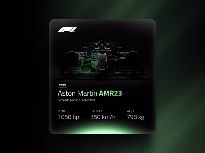 Cover image for Made an F1 component in