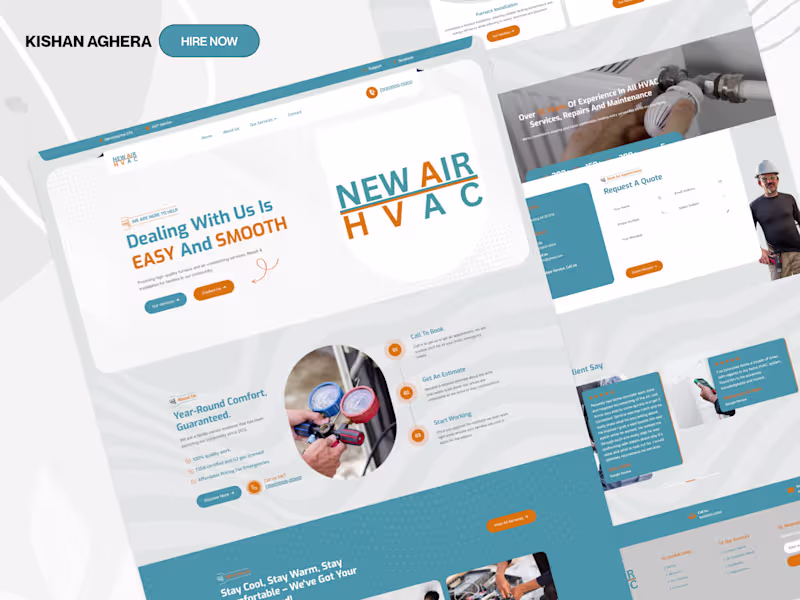 Cover image for User-Focused Website Redesign for HVAC Company
