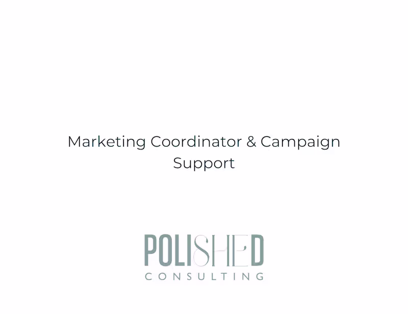 Cover image for MARKETING COORDINATION AND CAMPAIGN SUPPORT