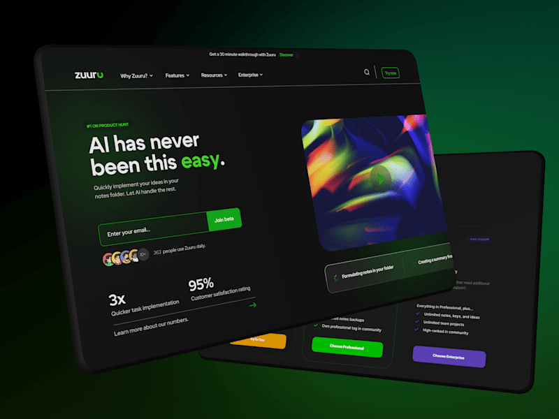 Cover image for ZUURU - Web Design for SaaS