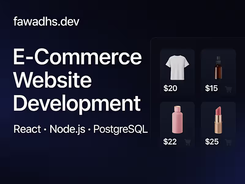 Cover image for E-Commerce Web Development for Modern Brands