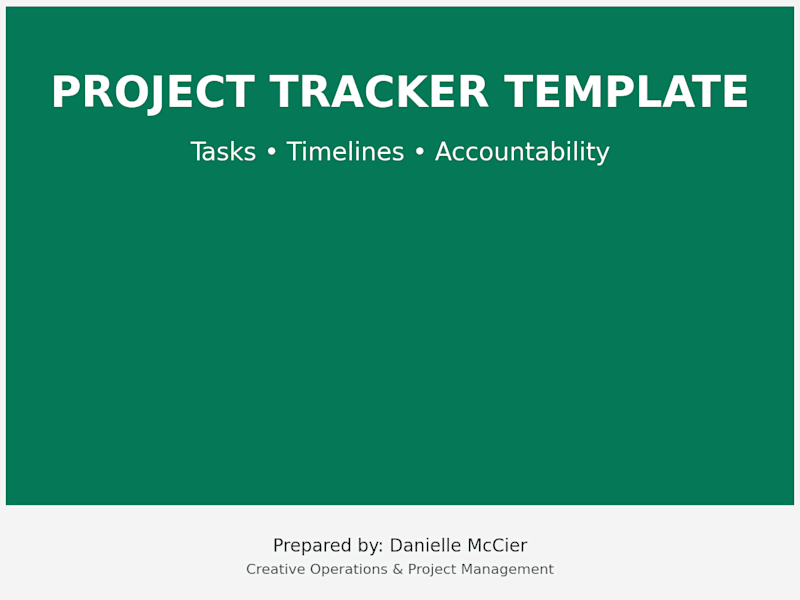 Cover image for Project Tracker Template
