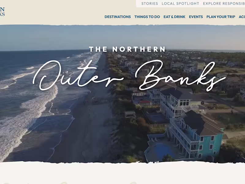 Cover image for Northern Outer Banks Website