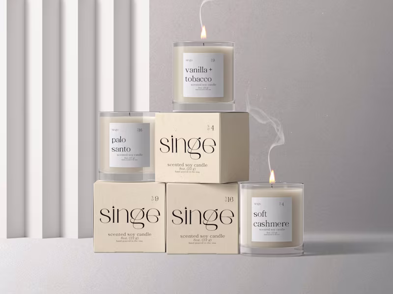Cover image for Singe Candle Co| Brand Identity & Product Design