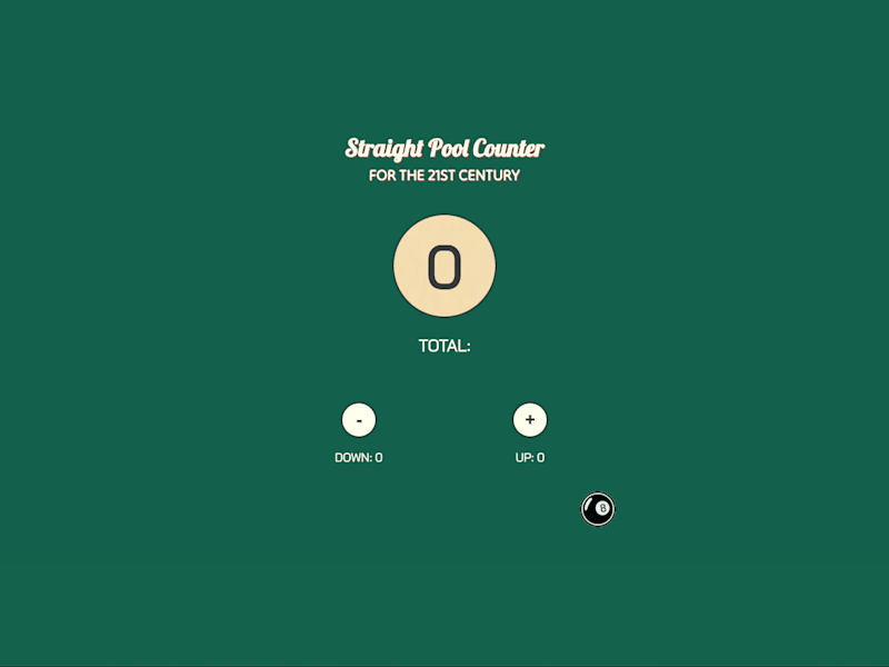Cover image for Straight Pool Counter