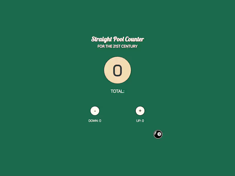 Cover image for Straight Pool Counter