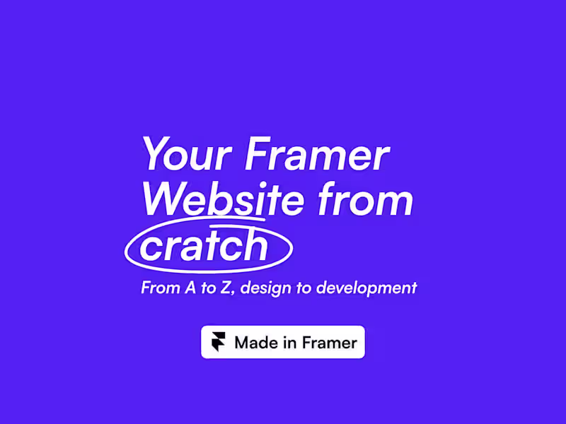 Cover image for Your Framer website from cratch