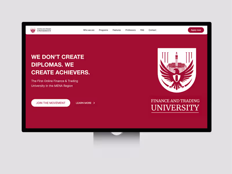 Cover image for Landing Page Design for UFT Trading Community