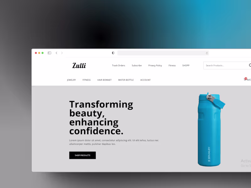 Cover image for Custom shop website