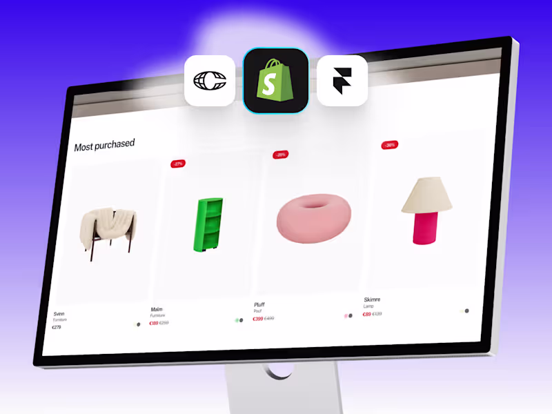 Cover image for Framer eCommerce website made for Scandinavian furniture brands