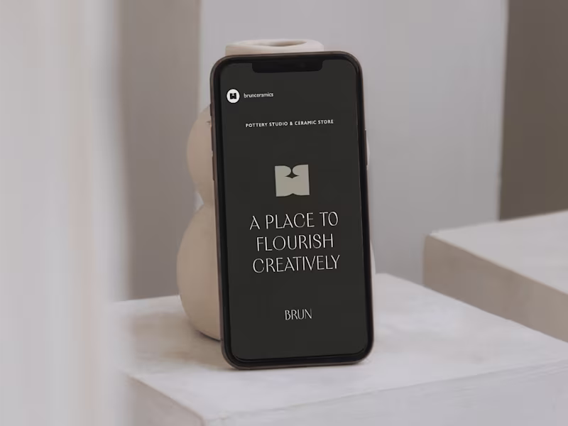 Cover image for Branding for BRUN pottery studio