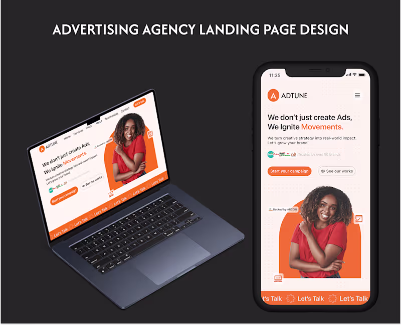 Cover image for Adtune Website Design