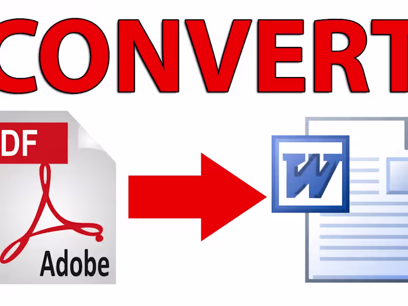 Cover image for Convert PDF to Editable Word Document