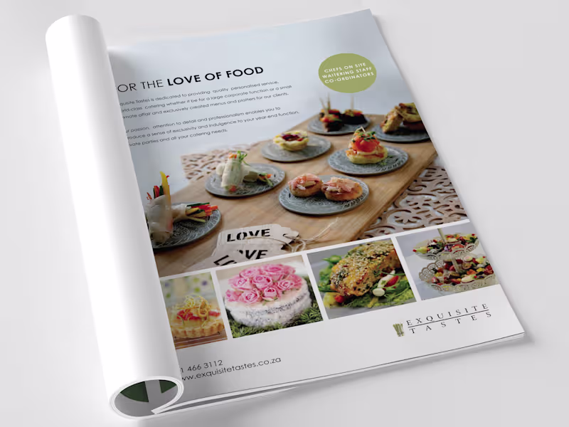 Cover image for Exquisite Tastes Print Advertisement