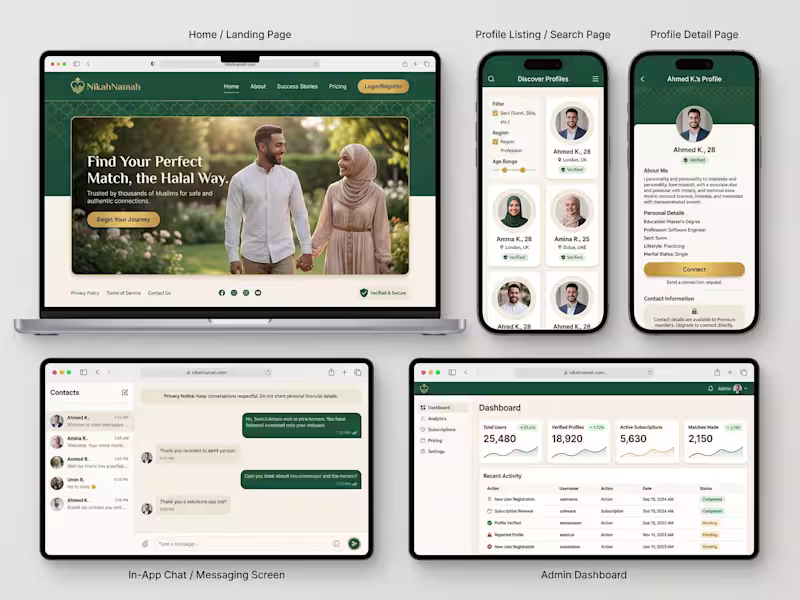 Cover image for NikahNamah: Secure Muslim Matrimonial Platform