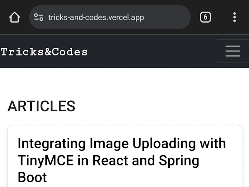 Cover image for Tricks and Codes Blog page