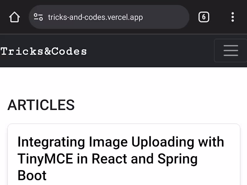 Cover image for Tricks and Codes Blog page