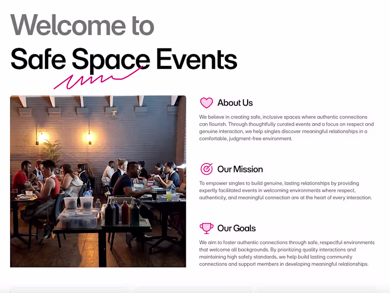 Cover image for SafeSpace Events Brand System Development