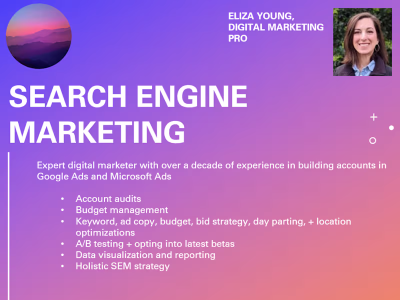 Cover image for Search Engine Marketing (SEM) Account Management + A/B Testing