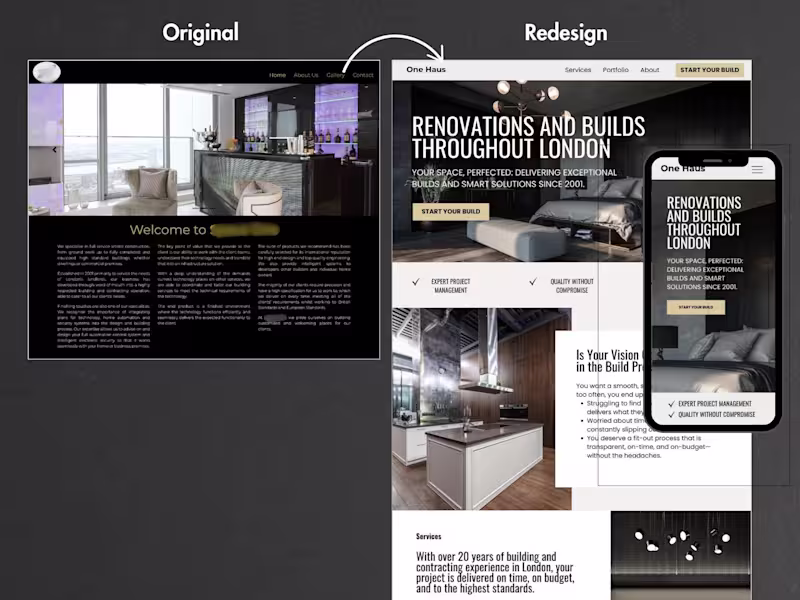 Cover image for Home Builders and Contractors Squarespace Redesign
