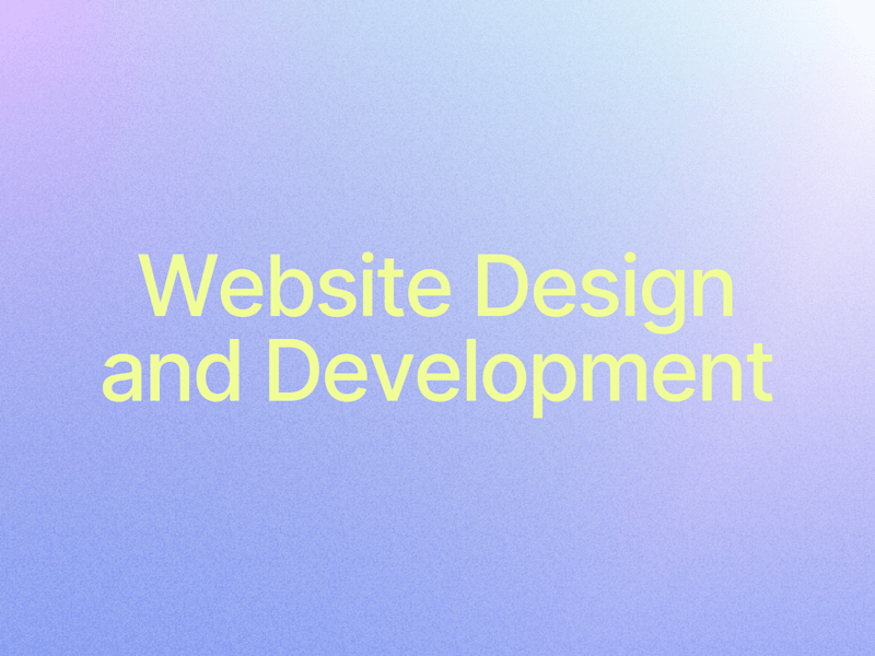 Cover image for Website Design and Development