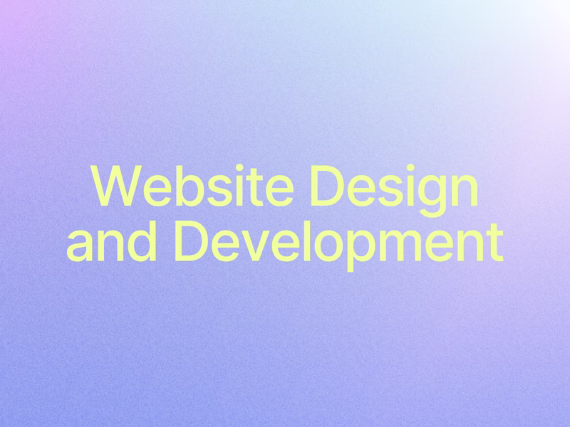 Cover image for Website Design and Development