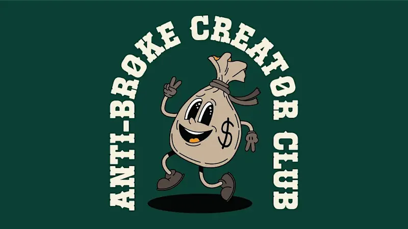 Cover image for Anti-Broke Creator Club Logo & Brand Design