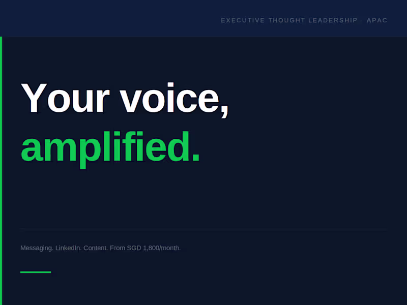 Cover image for Executive Thought Leadership Programme