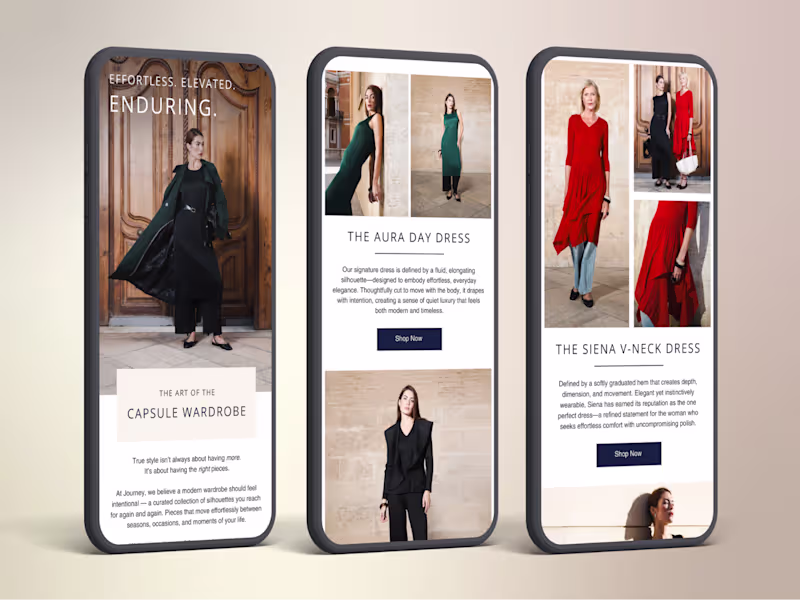 Cover image for Women's fashion brand email campaign - Capsule collection